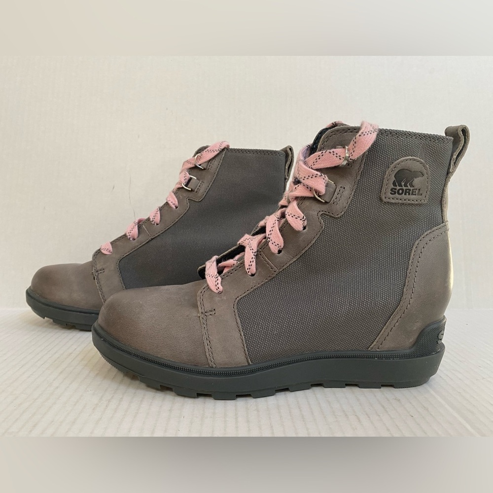 NWOB Sorel Evie II Lace Wedge Booties Size 8 - Picture 5 of 8